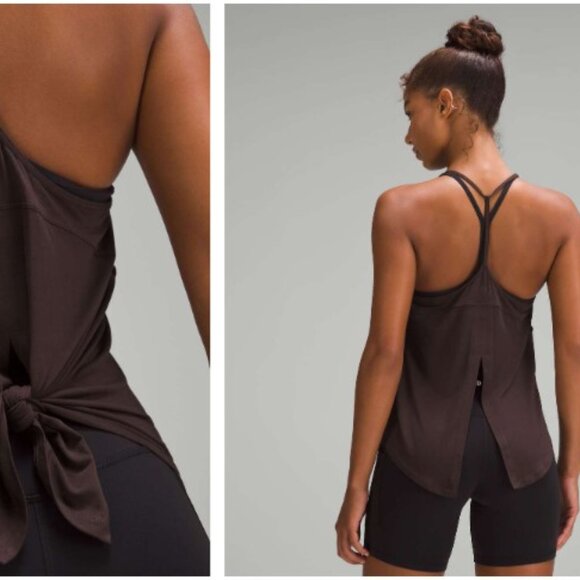 Lululemon Modal-Silk Yoga Tank Top Espresso Size 6 Excellent condition - Picture 5 of 5